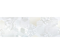 Декоративная плитка Alma Ceramica DWA11BTQ007 Boutique 60x20 серая глянцевая с орнаментом