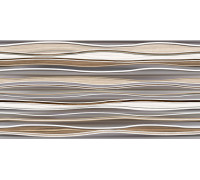 Декоративная плитка Alma Ceramica DWU09PLS406 Plesso 50x24.9 кремовая / бежевая / серая / коричневая глазурованная глянцевая под дерево / узоры