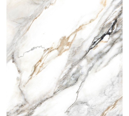 Керамогранит Alma Ceramica GFA57ARS04R Arabesco 57x57 серый / белый глазурованный матовый под мрамор