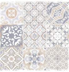 Керамогранит Alma Ceramica GFU04CTR14R Country 60x60 бежевый / голубой сахарный с орнаментом