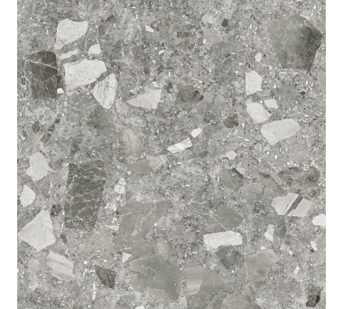 Керамогранит Alma Ceramica GFU04STE70R Steel rock 60x60 серый сахарный под терраццо