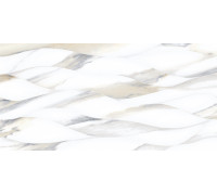 Настенная плитка Alma Ceramica TWU09CRS014 Corsica 50x24.9 белая глянцевая рельефная под мрамор