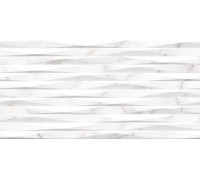 Настенная плитка Alma Ceramica TWU09GRG017 Grigio 50x24.9 белая глянцевая под камень / полосы