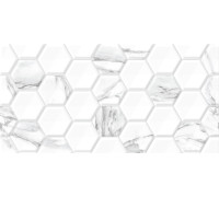 Настенная плитка Alma Ceramica TWU09VEG017 Vegas 50x24.9 белая глянцевая рельефная под мозаику