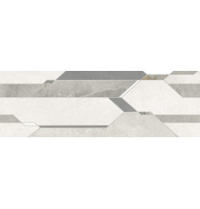 Настенная плитка Alma Ceramica TWU3090ATU17R Anturin 30x90 белая / серая матовая под бетон / под камень / абстракция