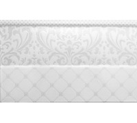 Бордюр Delacora BW0ROZ00 Royal 25x15 серебро глянцевый узоры