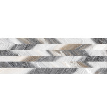 Настенная плитка Delacora WT93MNM55 Millennium Line Color 30x90 серая / бежевая глянцевая под камень / линии