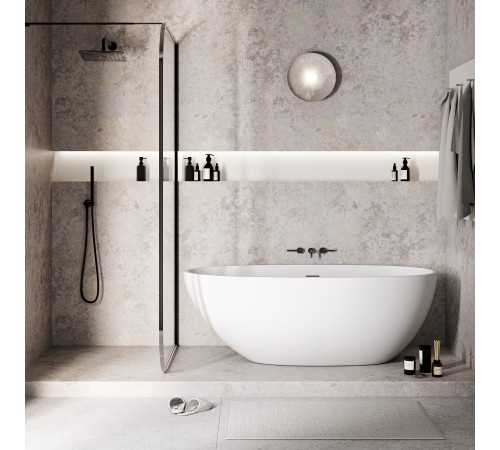 Ванна отдельностоящая Grossman Fly GR-1104M (170х75х58) цвет белый матовый