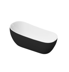 Ванна отдельностоящая Grossman Galaxy GR-1403MB (170х75х72) цвет черный/белый матовый