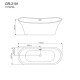 Ванна отдельностоящая Grossman Galaxy GR-2101 (170х80х66) цвет белый