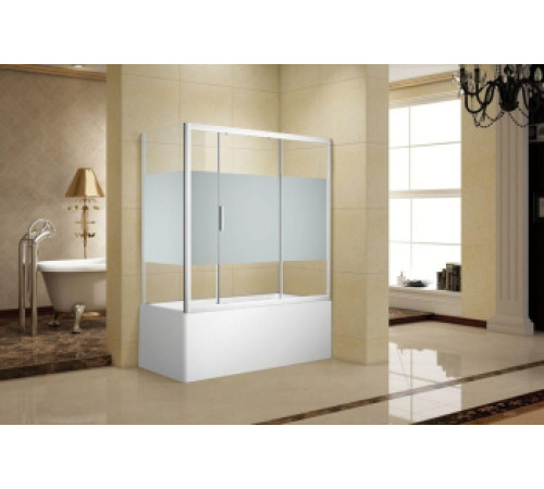 Шторка на ванну c боковой стенкой Aquanet Practic AE10-B-170H150U-CP + AE10-F-75H150U-CP