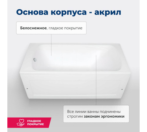 Акриловая ванна Aquanet Roma 150x70 (с каркасом)