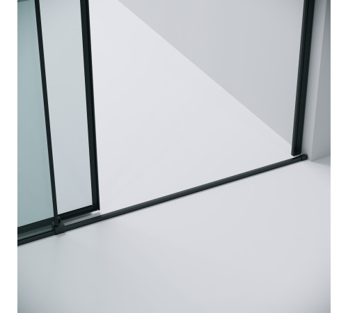 Дверь в нишу Grossman Galaxy 100.K33.01.100.21.00 (100х195) черный матовый,стекло прозрачное,раздвижная