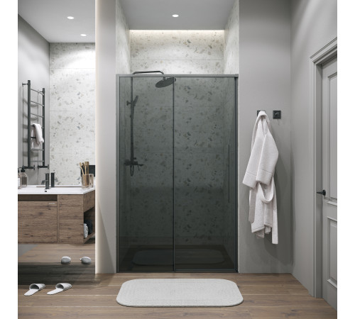 Дверь в нишу Grossman Galaxy 100.K33.01.140.42.10 (140х195) графит сатин,стекло тонированное,раздвижные