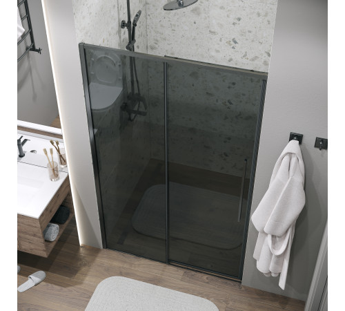 Дверь в нишу Grossman Galaxy 100.K33.01.140.42.10 (140х195) графит сатин,стекло тонированное,раздвижные