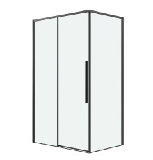 Боковая стенка Grossman Galaxy 200.K33.01.100.21.00 (100х195) черный матовый,стекло прозрачное