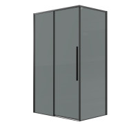 Душевое ограждение Grossman Galaxy 100.K33.01.130.21.10-200.K33.01.100.21.10 (130х100х195) раздвижная,черный матовый,стекло тонированное