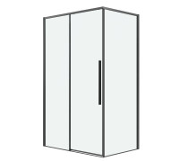 Душевое ограждение Grossman Galaxy 100.K33.01.100.42.00-200.K33.01.80.42.00 (100х80х195) раздвижная,графит сатин,стекло прозрачное