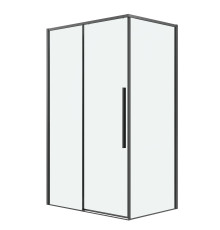 Душевое ограждение Grossman Galaxy 100.K33.01.100.42.00-200.K33.01.100.42.00 (100х100х195) раздвижная,графит сатин,стекло прозрачное