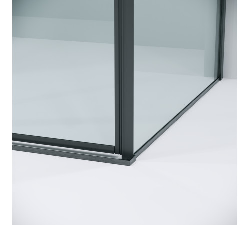 Боковая стенка Grossman Galaxy 200.K33.01.100.42.00 (100х195) графит сатин,стекло прозрачное