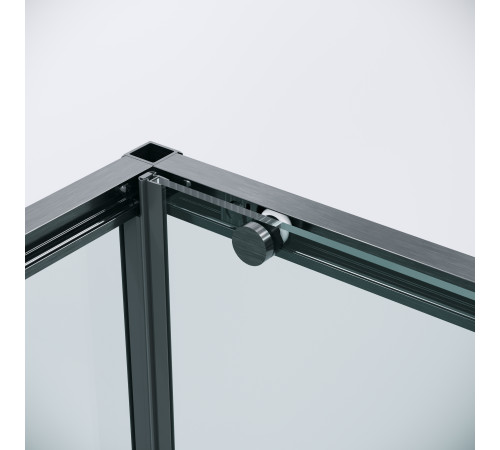 Боковая стенка Grossman Galaxy 200.K33.01.100.42.00 (100х195) графит сатин,стекло прозрачное