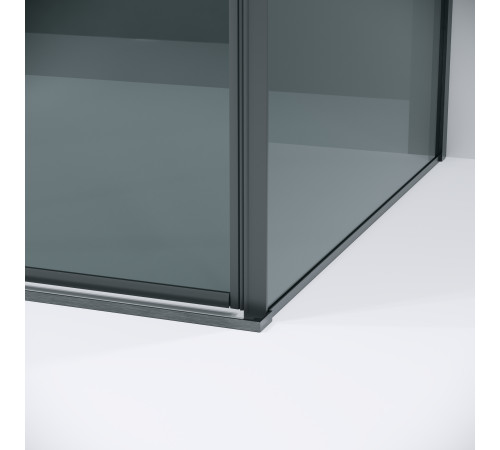 Боковая стенка Grossman Galaxy 200.K33.01.100.42.10 (100х195) графит сатин,стекло тонированное