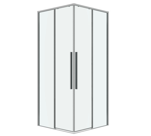 Душевое ограждение Grossman Galaxy 1/2.K33.01.80.10.00-1/2.K33.01.70.10.00 (80х70х195) раздвижная,хром,стекло прозрачное