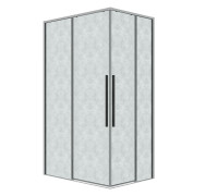 Душевое ограждение Grossman Galaxy 1/2.K33.01.90.10.02-1/2.K33.01.11L.10.02 (90х110х195) раздвижная,хром,стекло шиншилла