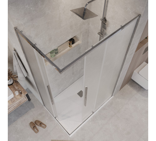Душевое ограждение Grossman Galaxy 300.K33.01.9070.10.02 (90х70х195) прямоугольник,раздвижная,хром,стекло шиншилла