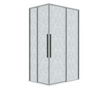 Душевое ограждение Grossman Galaxy 1/2.K33.01.12.10.02-1/2.K33.01.80L.10.02 (120х80х195) раздвижная,хром,стекло шиншилла