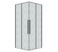 Душевое ограждение Grossman Galaxy 300.K33.01.1010.10.02 (100х100х195) квадрат,раздвижная,хром,стекло шиншилла