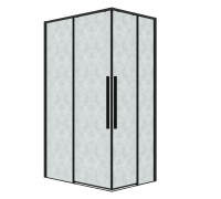 Душевое ограждение Grossman Galaxy 1/2.K33.01.70.21.02-1/2.K33.01.11L.21.02 (70х110х195) раздвижная,черный матовый,стекло шиншилла