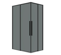 Душевое ограждение Grossman Galaxy 1/2.K33.01.80.21.10-1/2.K33.01.70.21.10 (80х70х195) раздвижная,черный матовый,стекло тонированное