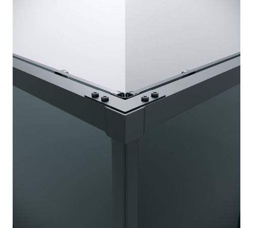 1/2 душевого ограждения Grossman Galaxy 1/2.K33.01.10.21.10 (100х195) черный матовый,стекло тонированное