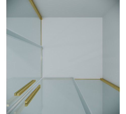 1/2 душевого ограждения Grossman Galaxy 1/2.K33.01.70.32.00 (70х195) золото сатин,стекло прозрачное