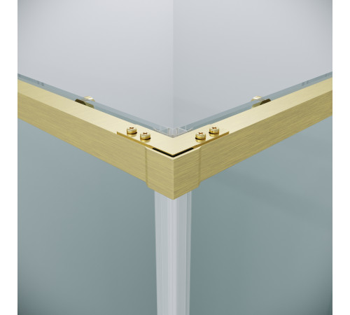 1/2 душевого ограждения Grossman Galaxy 1/2.K33.01.70.32.00 (70х195) золото сатин,стекло прозрачное