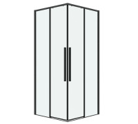 Душевое ограждение Grossman Galaxy 300.K33.01.1010.42.00 (100х100х195) квадрат,раздвижная,графит сатин,стекло прозрачное