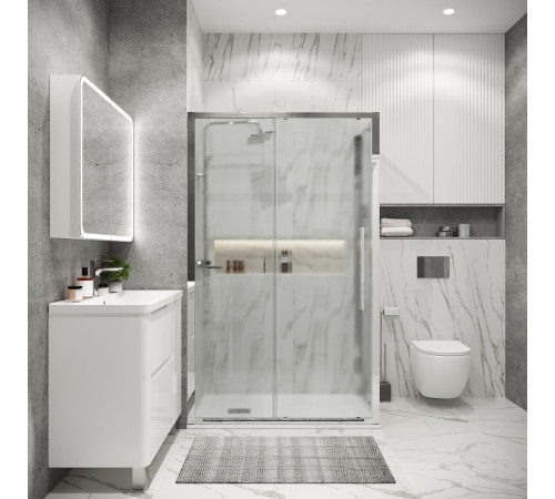 Боковая стенка Grossman Cosmo 200.K33.02.100.10.02 (100х195) хром,стекло шиншилла