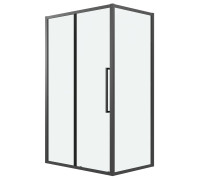 Душевое ограждение Grossman Cosmo 100.K33.02.100.21.00-200.K33.02.90.21.00 (100х90х195) раздвижная,черный матовый,стекло прозрачное