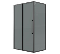 Душевое ограждение Grossman Cosmo 100.K33.02.110.21.10-200.K33.02.80.21.10 (110х80х195) раздвижная,черный матовый,стекло тонированное