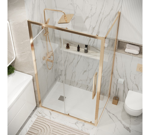 Боковая стенка Grossman Cosmo 200.K33.02.90.32.00 (90х195) золото сатин,стекло прозрачное