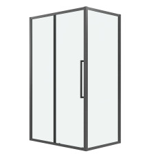 Душевое ограждение Grossman Cosmo 100.K33.02.100.42.00-200.K33.02.100.42.00 (100х100х195) раздвижная,графит сатин,стекло прозрачное