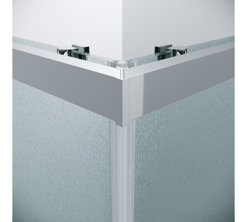 Душевое ограждение Grossman Cosmo 300.K33.02.1010.10.02 (100х100х195) квадрат,раздвижная,хром,стекло шиншилла