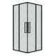 Душевое ограждение Grossman Cosmo 300.K33.02.9090.21.02 (90х90х195) квадрат,раздвижная,черный матовый,стекло шиншилла