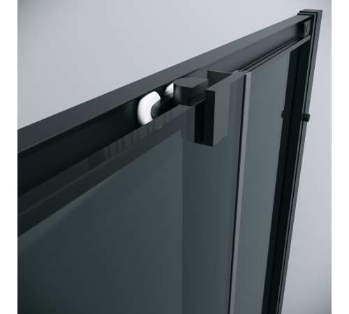 Душевое ограждение Grossman Cosmo 300.K33.02.8080.21.10 (80х80х195) квадрат,раздвижная,черный матовый,стекло тонированное