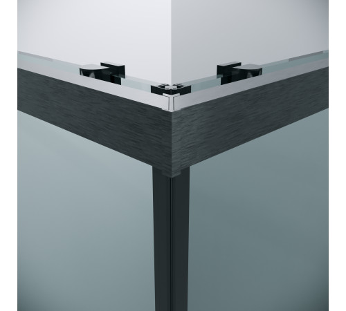 Душевое ограждение Grossman Cosmo 300.K33.02.8080.42.00 (80х80х195) квадрат,раздвижная,графит сатин,стекло прозрачное