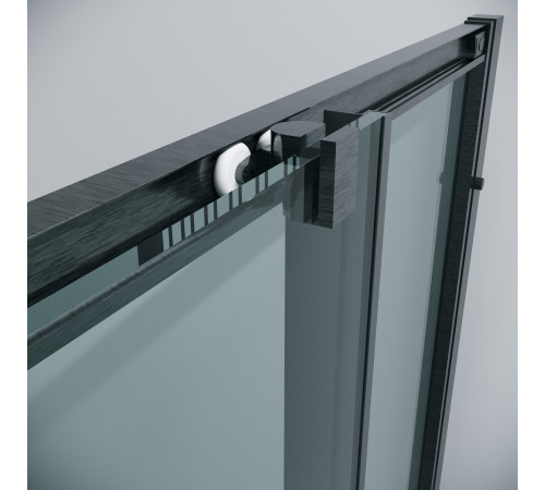 Душевое ограждение Grossman Cosmo 300.K33.02.8080.42.00 (80х80х195) квадрат,раздвижная,графит сатин,стекло прозрачное