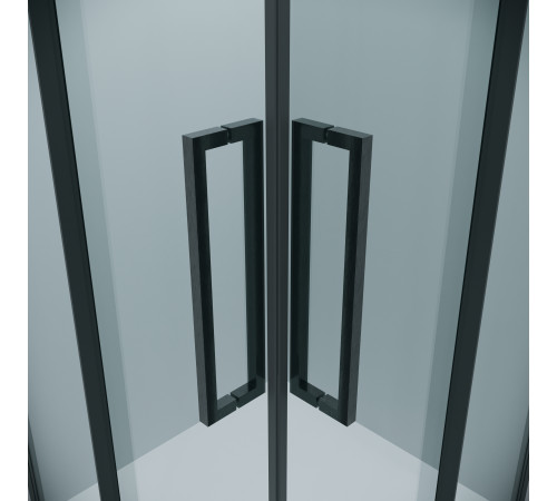 Душевое ограждение Grossman Cosmo 300.K33.02.8080.42.00 (80х80х195) квадрат,раздвижная,графит сатин,стекло прозрачное