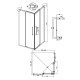 Душевое ограждение Grossman Cosmo 300.K33.02.1010.42.00 (100х100х195) квадрат,раздвижная,графит сатин,стекло прозрачное