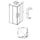 Душевое ограждение Grossman Cosmo 300.K33.02.8080.42.00 (80х80х195) квадрат,раздвижная,графит сатин,стекло прозрачное